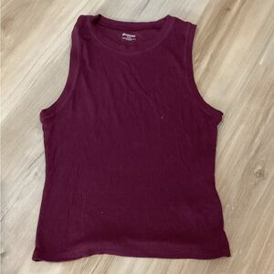 No Boundaries Burgundy Tank Top